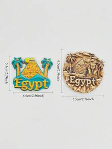 1PC Egyptian Pyramids 3D Refrigerator Magnets, Sphinx, Pharaoh Statue World Famous Cultural Heritage Tourism Fridge Magnets Souvenirs, Home Decorations, Kitchen, Room, Home, Party Decoration Magnets - Multicolor - View 6