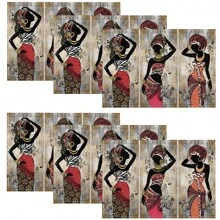 1/4/6/8/12 Pcs Linen Dining Table Mats, Washable Printed Placemats, Surface Protective Pads, Indoor Outdoor Dining Table Mats, Suitable For Holiday Parties, Kitchen Dining Table Decor