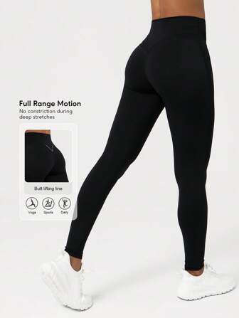 Sodalemon Sömlösa yogabyxor för kvinnor, fitnessträning, rumplyftning, sportleggings, Colanti-tights