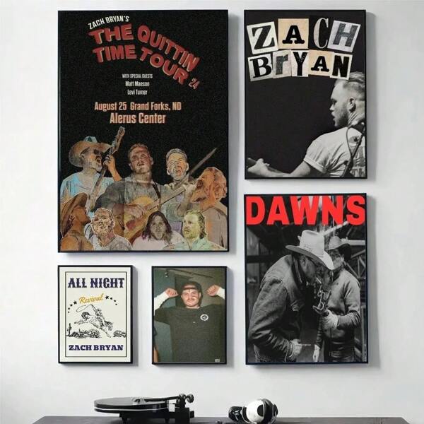 1pc Singer Z-Zach Music Album Bryan Posters Home Room Bar Cafe Decor Wall Art Canvas Painting Picture Optional Frame ,Wall Art With Frame