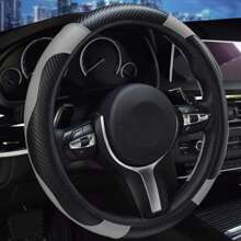 1 Pieza Funda para volante de coche, de PU artificial elástico sin anillo interior, universal, cómoda y antideslizante para todas las estaciones