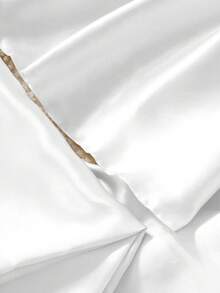 Bộ đồ ngủ nữ 2 món, áo hai dây và quần dài bằng vải satin mỏng nhẹ, màu trơn, kiểu dáng thanh lịch và gợi cảm, thích hợp mặc ở nhà, mùa thu/đông. - trắng - Xem 5