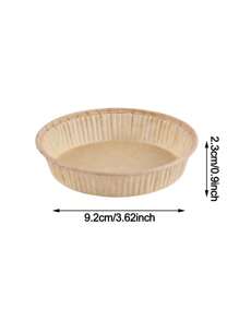 50pcs Paper Baking Cake Baking Pan, Round Disposable Egg Tart Pan, Suitable For Cakes, Egg Tarts, Bread, Muffins, Snacks, Fruits For Family Restaurant DIY, Party, Graduation Season, Birthday, Wedding