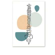 1 Pc Optional Frame Posters Wall Arts Abstract Medical Anatomy Heart Teeth Skeleton Wall Art Canvas Painting Nordic Posters And Prints Wall Pictures For Clinic Decor ,Wall Art With Frame