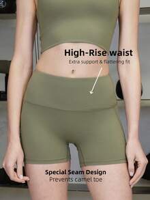 3-Piece Yoga Shorts, Breathable Tight Waist And Abdominal Control, High Stretch Fitness Pants, Running/Sports Shorts - 彩色 - 查看 7