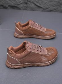TACHUAN 1 Paar unisex Lässig atmungsaktive Mesh Splicing Schnürschuhe mit breiter Passform, leicht, Sportschuhe für Frühling/Sommer