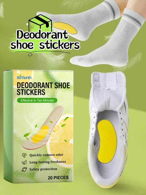 Odor Eliminating Shoe Deodorizer Pads, Made Of Plant-Based Ingredients To Quickly Eliminate Sports Shoe Odor And Provide Long-Lasting Freshness. Not Only Can It Remove Odor, But Also Prevent Shoes From Smelling Again. With A Sticker Design, It Is Easy And Convenient To Use, Saving Your Time And Effort.