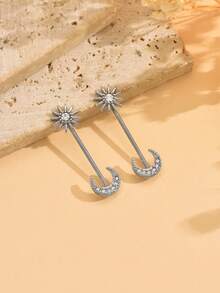 1 Cặp 16G Thiết kế mặt trăng mặt trời cú nhẫn núm vú cho phụ nữ 316 thép phẫu thuật không gây dị ứng đồ trang sức xỏ núm vú, Cubic Zirconia, Động vật, Các yếu tố thiết kế thiên thể, Thích hợp cho phụ nữ mặc hàng ngày dự tiệc - Nhiều màu - Xem 7