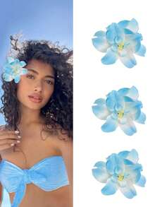 4 cái/3 cái/1 cái Kẹp tóc hoa Hawaii cho phụ nữ, Kẹp tóc nhiệt đới nhân tạo, Phụ kiện tóc phong cách Bohemian cho tiệc bãi biển, Dành cho phụ nữ, Tiệc Hawaii Tiệc mùa hè Trang trí DIY Hoa nhân tạo Trang trí tóc Hoa - Nhiều màu - Xem 19