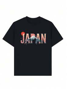 Japan Themed Intricate Design Pure Cotton Women's T-Shirt Comfort Fit - Black - View 1