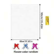20pcs Big Cellophane Gift Bag With Colorful Bow And Kink, Big Packing Bag For Fruit Basket Packing, Graduation Season, Outdoor Picnic, Birthday, Party Gift Bag - Transparent - View 13