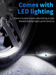 Inflador de Pneu Portátil para Carro com Luz LED, Inflador de Pneu Sem Fio, Compressor de Ar com Exibição Digital, Bomba de Ar USB para Carro, Bomba de Ar Elétrica Segura e Eficiente para Carros, Motocicletas, Bicicletas e Bolas, Mais Silencioso e Vida Útil Mais Longa, Controle Inteligente de Temperatura