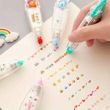 1 pièce Tampons à dentelle découpés avec motifs de dessins animés fantaisistes - colorés, amusants et faciles à utiliser - parfaits pour le DIY, le scrapbooking et les fournitures de fête