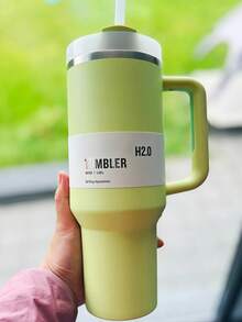 1pc,40 0z H2.0 Stan Cup, 40oz StanlyCup Stainless Steel Vacuum InsulatedTumbler With Lid And Straw ForWater, Lced Tea Or Coffee, SmoothieAnd More, 400z Reusable DoubleWalled Vacuum Insulated StainlessSteelWater Bottle With Handle ForOutdoor Activities, Camping, HikingAnd Traveling, 40 Ounce PortableHandy Flask Metal Drinkware DrinkingCup For Car, Home, Office, SummerAdventures, And Travel Accessories1.18L Lced Coffee Travel Mug For LceDrinks & Hot Drinks Beverage, PerfectFor For Men And Women, Wife &Husband Holiday Gifts Ldeas,Christmas Gifts, Birthday Gifts.Wedding Gifts, Bridesmaid Gift,Valentine's Day Gifts, Mother's DayGifts, Father's Day Gifts , Teacher'sDay Gift, New Year Gifts, CoupleSouvenir Gifts, Graduation Gifts, CarCup Holder Friendly - 黃綠色 - 查看 2