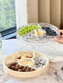 1 件水波水果盘/托盘，简约优雅的桌面桌面餐盘，用于盛放坚果、种子、糖果、零食、干果