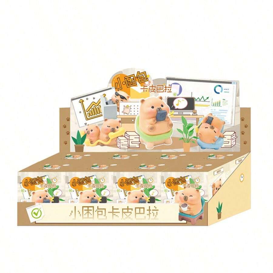 Nueva - Caja ciega de Capibaras pequeños dormilones, color y diseño aleatorio, decoración linda, regalo de cumpleaños/festival - Multicolor - Ver 1