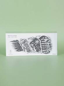 1 件英式西式图案临时纹身半永久纹身防水防汗持续 1-2 周逼真草本汁防摩擦不反光仿黑色假纹身适用于女性和男性纹身贴纸适用于手臂、胸部、腿部、腹部、腰部、手指、颈部、脊柱、现代人体艺术