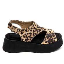 Sandalias de plataforma de novia estilo arrière croisé – Confort et allure moderne - LEOPARDO - Ver 2