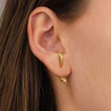 1 par de pendientes únicos diseñados con serpiente de cobre, con múltiples estilos de uso, pendientes de moda minimalistas para mujeres