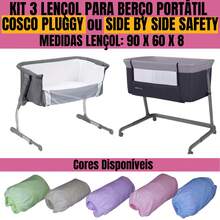 KIT 3 SHEETS FOR PORTABLE CRIB SIDE BY SIDE SAFETY OR COSCO PLUGGY 100% Cotton - Green - View 1