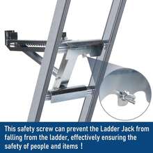 2 Pcs Ladder Jacks Scaffold Bracket, Two-Rung Short Body Extension Ladder Jack For Working 20 Inch Stage, Adjustable Extension Scaffold Ladder Jack, For Window Repair Wall Panel Painting - 1 - View 4