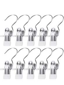20/10 chiếc Kẹp quần áo bằng thép, Móc treo quần áo, Kẹp quần áo bằng thép không gỉ, Kẹp treo quần áo di động, Kẹp móc treo giày, Kẹp treo móc quần áo, 1/30 chiếc, Kẹp khăn, Móc treo quần áo đa năng một kẹp, Kẹp sắp xếp móc treo tủ quần áo, Kẹp khăn, Kẹp quần áo chịu lực nặng Kẹp móc treo số lượng lớn cho Quần, Mũ, Váy, Tất, Giày Quần âu Giày Bốt, Váy, Mùa xuân, Tối giản, Áo mùa hè - Nhiều màu - Xem 19