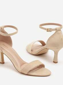 Dép sandal Vices cổ điển trên gót nhọn - Màu be - Xem 4