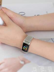 chinbersky 3 Packs Rainbow Color Braided Band With Magnetic Quick Release Buckle Compatible With Fitbit Charge 5 Charge 6 Bands For Women/Fitbit Charge 5 Bands, Elastic Nylon Fabric Sport Smartwatch Band For Fitbit Charge 6/Charge 5 For Women Men, For Pride Day - Fitbit Charge 5/6 - View 7