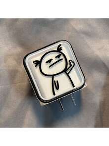 5个/套趣味线条人物数据线保护套，兼容苹果18-20W充电器，防止数据线断裂