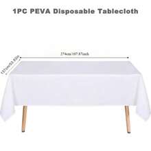 1/5/10pcs Disposable Rectangular Tablecloth, Suitable For Parties, Weddings, Family Gatherings And Multi-Functional - Multicolor - View 4