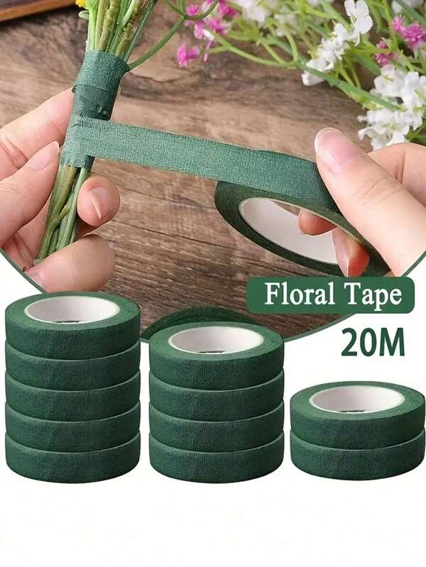 1/2pcs Green Floral Tape Diy Wedding Bouquet Stem Wrapping Packing Material,Flower Shop Valentine's Day Mother's Day Father's Day Bouquet Wrapping Material,Adhesive Floral Tape For Bouquet Wrapping And Flower Arrangement Decoration,Wedding Supplies,Floral Tape,Floral Tape For Flowers,Adhesive Floral Tape For Flowers Crafts,Flower Stem Wrapping For Bouquets,Wedding Bouquet Gifts Birthday Graduation Gifts