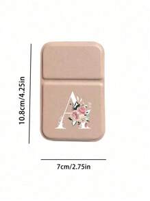 1pc Mini Pink Flower White Letters Foldable Portable Makeup Mirror,Letters Of A-Z Makeup Mirror With Bracket, Travel Mirror, Beauty Products, Desktop Makeup Mirror, Rectangular Desktop Compact Mirror Foldable Small Minimalist Makeup Mirror, Travel Portable Makeup Mirror For Women's Gift - The Best Gift For Mom And Teacher