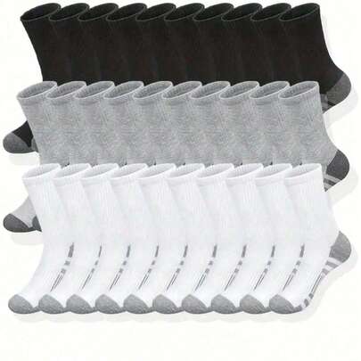 60 piezas/50 piezas Cómodas calcetines deportivos de cuello redondo para tenis para hombres, adecuados para uso al aire libre y casual, todo el año, calcetines atléticos blancos antibacterianos resistentes al olor y transpirables, gruesos y cómodos para uso diario, calcetines casuales para parejas, calcetines lindos, calcetines para niñas, otoño/invierno y primavera/otoño, detalles de malla, diseño de agujero guía, absorción de humedad y transpiración, suaves y lisos, adecuados para diversos días festivos, deportes, ocio, negocios y uso diario, se pueden usar durante todo el año, 40 piezas/30 piezas/24 piezas/20 piezas/16 piezas/12 piezas/10 piezas/8 piezas/6 piezas/4 piezas/2 piezas