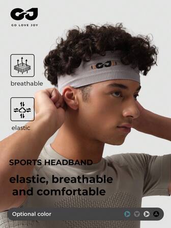 GOLOVEJOY 1 st nytt mångsidigt utomhussportspannband, enkelt designat fitnesslöpningssvettband, andningsbart snabbtorkande gym yoga svettbeständigt pannband