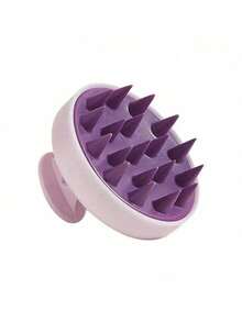 1pc Head Scalp Massage Hairbrush, Soft Gel Odorless Manual Silicone Scalp Cleansing Brush, Hair Massage Tool For Dandruff Removal And Hair Growth, Suitable For Men, Women And Children, Dry And Wet Use