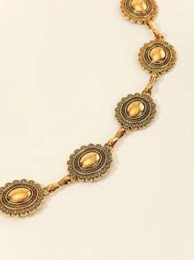 1 Stück vintage geschnitzter bohemian Stil Metall Kette Gürtel, modische Taillenkette, Dekoration geeignet für Frauen, Strandparty, Zusammenkünfte, sexy Darstellung, Geschenk für Freundinnen und Freunde