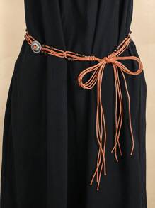 1pc Waist Belt For Dress, Knot Decor Versatile Fashion Waist Cincher Fall, Autumn, Halloween