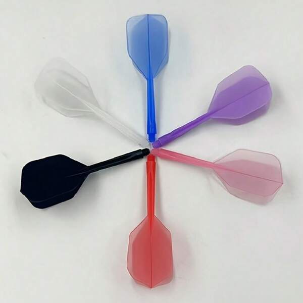 3 Pieces70% Clear Soft Dart Tails – One-Piece Design For 2BA Thread | 4-Feather Conjoined Leaf, High-Performance Dart Flight Accessories | Ideal For Precision Dart Play