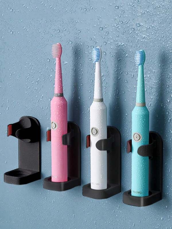 1pc Electric Toothbrush Holder, Wall-Mounted Household Toothbrush Rack Home Bathroom Decor Back To School
