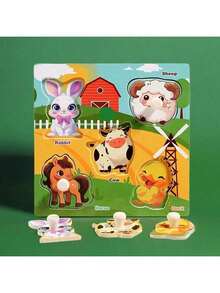 Fei Rui Educational Wooden Fruit Puzzle - 5 Unique Shapes, Realistic Detail, Ideal Learning Toy For Youngsters, Christmas, Halloween, Thanksgiving - Multicolor - View 11