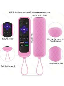 1pc Silicone Glow-In-The-Dark Remote Control Protective Case For ROKU RC280TV Remote, Anti-Drop And Dirt-Resistant Cover