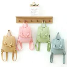 1pc Mini Simple Knot Design, Soft And Comfortable Travel Luggage Storage Bag, School Bag, Lightweight And Compact, Perfect For Teen Girls, White-Collar Workers, Office Workers, Vacation School Bag, Back-To-School School Bag, Portable, Classic And Casual, Birthday Valentine's Day Gifts