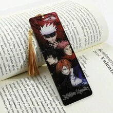 Jujutsu Kaisen 1pc Jujutsu Kaisen Tassel Bookmark, GOJO SATORU Bookmark, Anime Acrylic Bookmarks, Student Stationery,School Supplies,Back To School