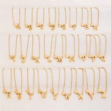 1 buc colier cu inițială de inimă "Elegance" din oțel inoxidabil placat cu aur de 18K, colier minimalist cu 26 de litere ale alfabetului, cadouri pentru mame, potrivit pentru întâlniri, petreceri, festivaluri, cadou perfect