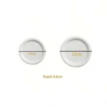 20pcs White Circular Plastic Tray, Disposable Set For Wedding Dresses And Weddings, Special Tray For Wedding Parties - Thick Used For Wedding Parties, Restaurants, Gatherings, Birthday Parties, Picnics, Camping, And Daily Use - Multiple Sizes