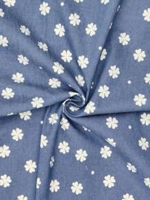 1 pièce Tissu en jean mince 100% coton imprimé de bandes dessinées, matériel de couture DIY, pré-coupé (19 po*58 po, 39 po*58 po), convient pour la couture et l'artisanat, les motifs incluent papillon, étoile, trèfle, petit point. Matériau en jean pré-lavé mince pour robes, jupes, shorts, chapeaux, sacs d'art, fonds de photographie, nappes, accessoires pour cheveux