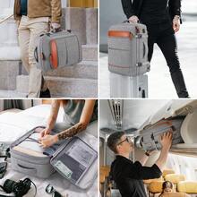 UKEIN 5PCS Bagsure Travel Backpack, 42L Carry On Luggage, Flight Approved Expandable Backpack, Laptop Backpack - Gray Brown - View 7