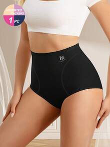 MEIYATING 1条装高腰无缝内裤，颜色随机，舒适贴合，收腹，提拉设计，透气轻薄夏季