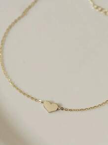 FOREVER QUEEN Pulseira delicada de coração em prata esterlina 925, 1 peça, para mulheres, joia empilhável de coração, faixa ajustável, presente para melhor amiga, corrente de pulso