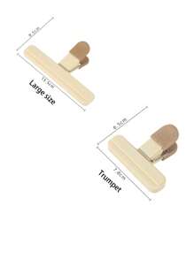 4 piezas (2 grandes + 2 pequeñas) Clips para sellar alimentos, clips selladores de bolsas de cocina con forma de T para patatas fritas, aperitivos, ingredientes, pinzas herméticas para bolsas de plástico, a prueba de fugas, a prueba de humedad